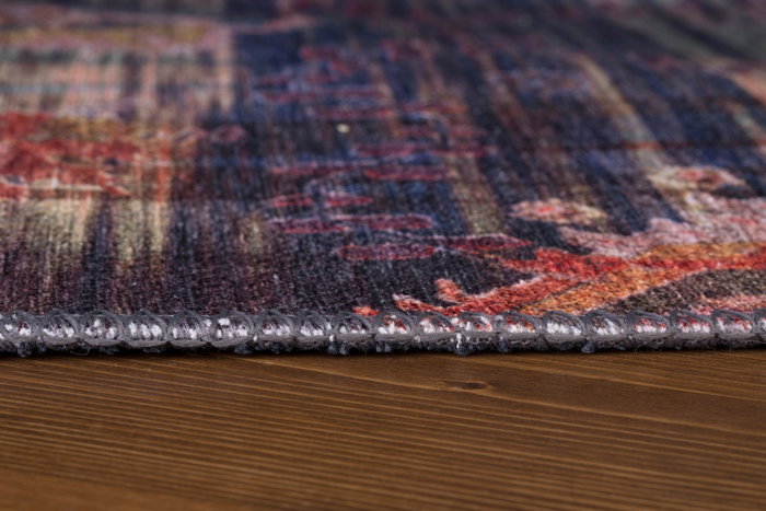 Conceptum Alfombra Dark Blue AL 111 de Poliéster, Suave y Lavable a Máquina, 150 x 230 cm
